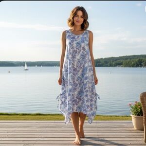 Universal Asymmetrical Sleeveless Dress with Pockets size S